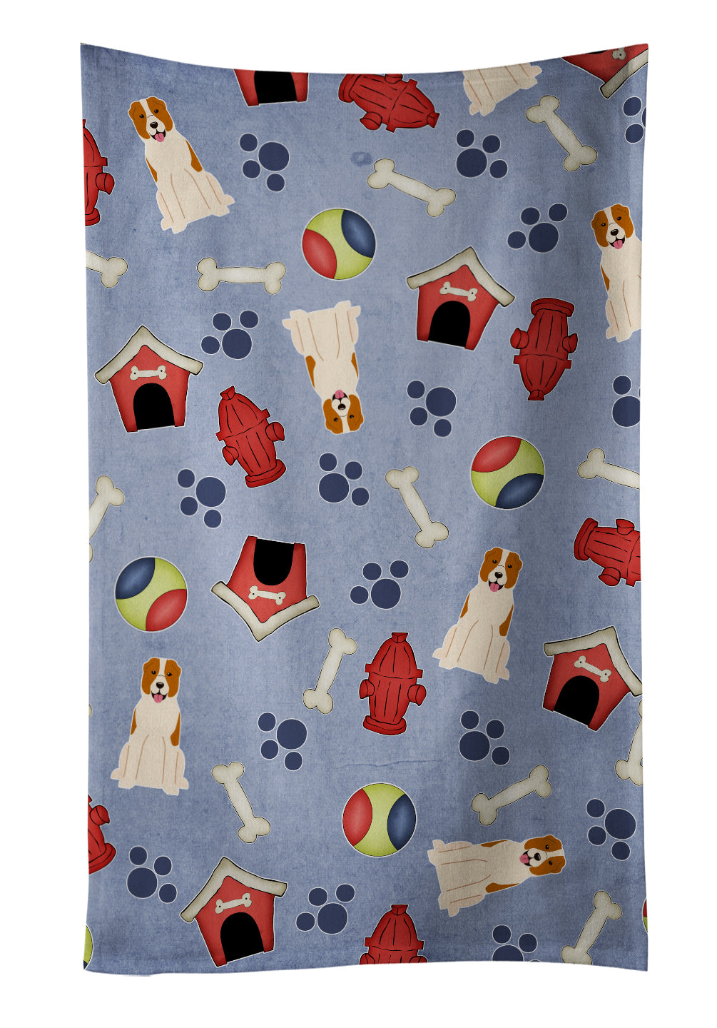 Dog House Collection Central Asian Shepherd Dog Kitchen Towel Velour Plush Front and Cotton Loop Back Machine Washable