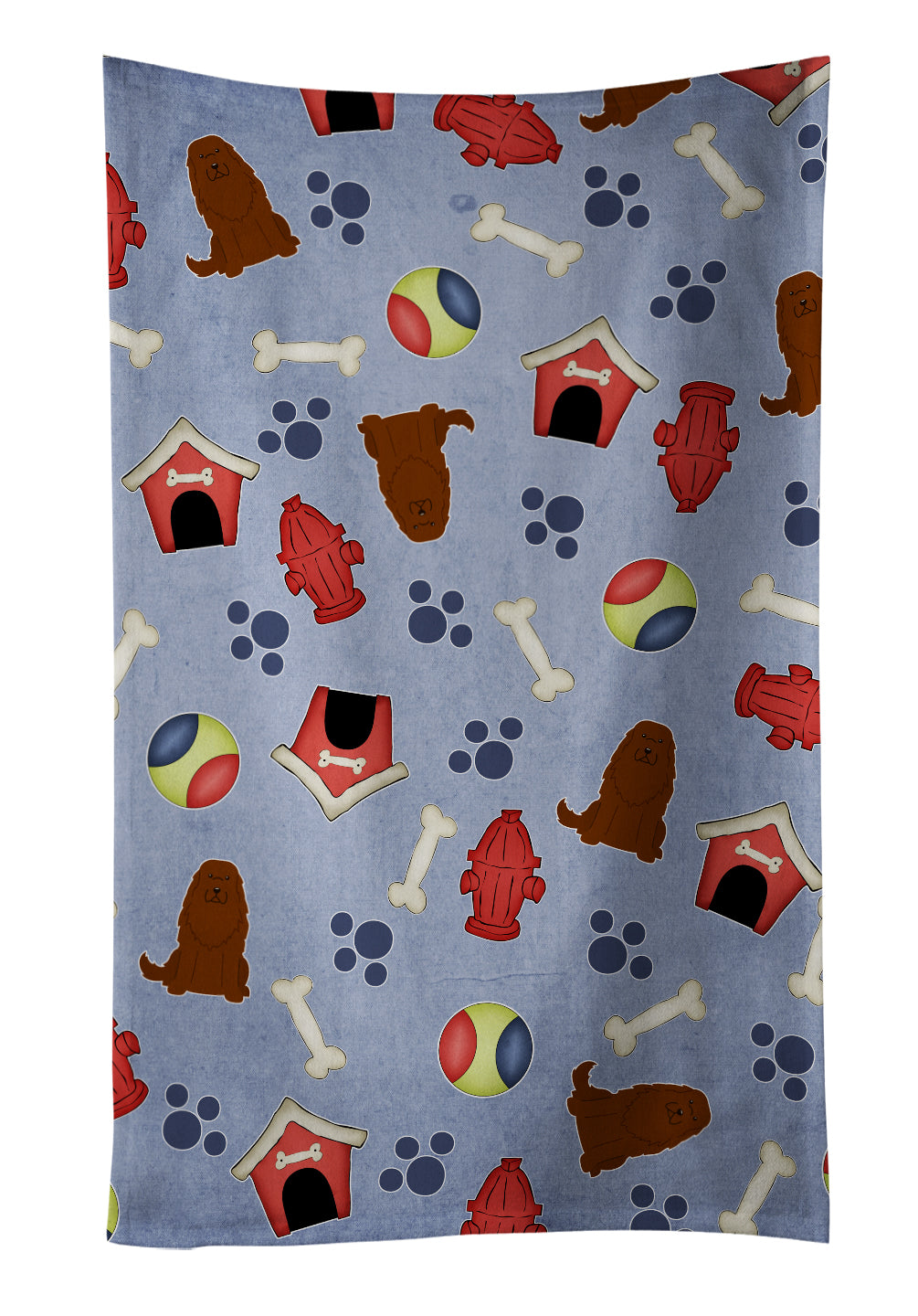 Dog House Collection Caucasian Shepherd Dog Kitchen Towel Velour Plush Front and Cotton Loop Back Machine Washable