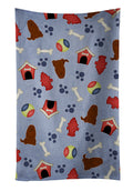 Dog House Collection Caucasian Shepherd Dog Kitchen Towel Velour Plush Front and Cotton Loop Back Machine Washable