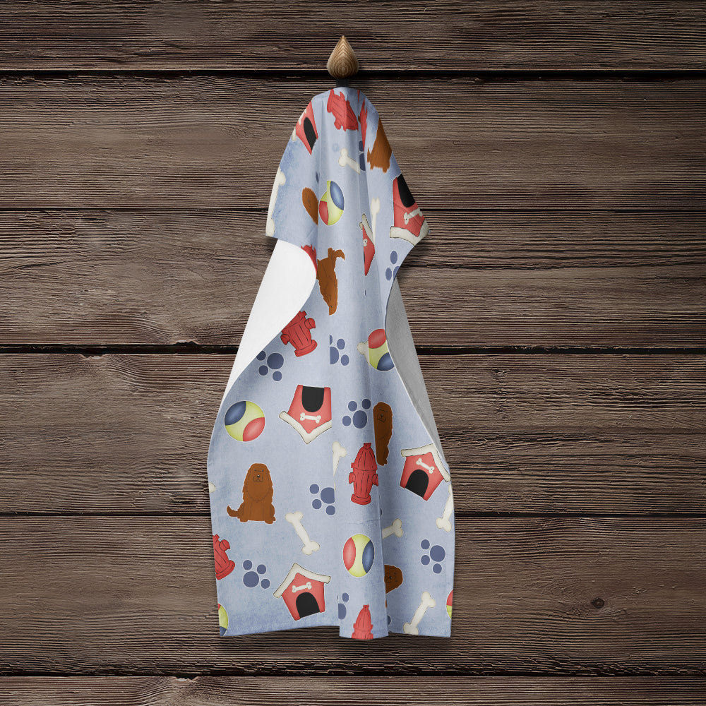Dog House Collection Caucasian Shepherd Dog Kitchen Towel Velour Plush Front and Cotton Loop Back Machine Washable