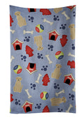 Dog House Collection Yellow Labrador Kitchen Towel Velour Plush Front and Cotton Loop Back Machine Washable