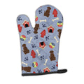Dog House Collection Chocolate Labrador Oven Mitt Heat Resistant Thick Oven Mitt for Hot Pans and Oven, Kitchen Mitt Protect Hands, Cooking Baking Glove