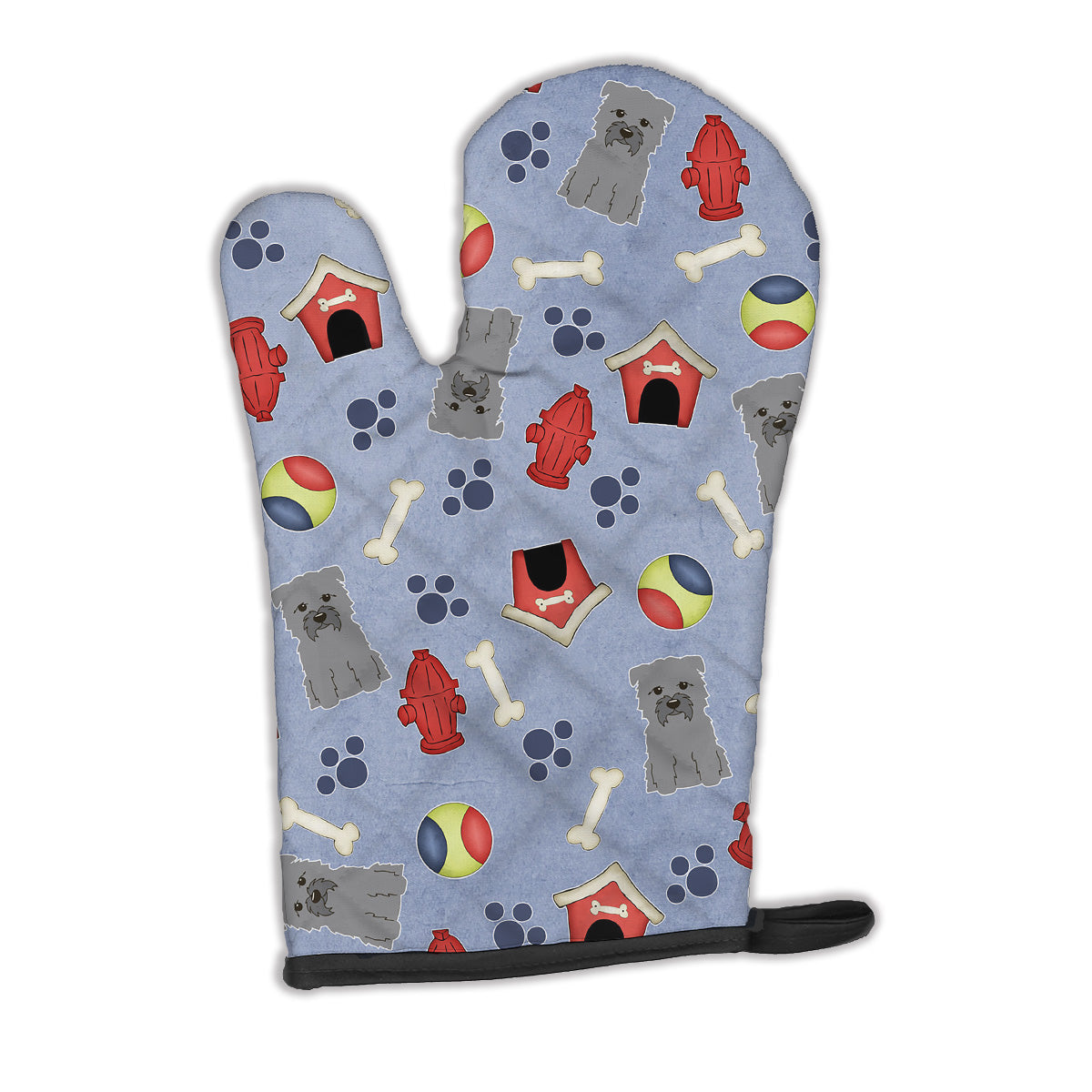Dog House Collection Glen of Imal Grey Oven Mitt Heat Resistant Thick Oven Mitt for Hot Pans and Oven, Kitchen Mitt Protect Hands, Cooking Baking Glove