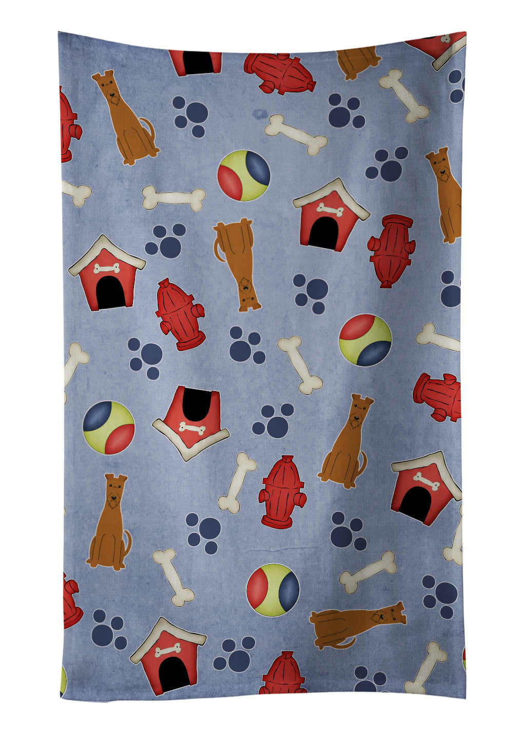 Dog House Collection Irish Terrier Kitchen Towel Velour Plush Front and Cotton Loop Back Machine Washable