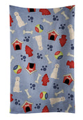 Dog House Collection Irish Wolfhound Kitchen Towel Velour Plush Front and Cotton Loop Back Machine Washable