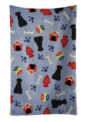 Dog House Collection Giant Schnauzer Kitchen Towel Velour Plush Front and Cotton Loop Back Machine Washable