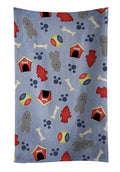 Dog House Collection Poodle Silver Kitchen Towel Velour Plush Front and Cotton Loop Back Machine Washable
