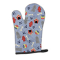 Dog House Collection Poodle Silver Oven Mitt Heat Resistant Thick Oven Mitt for Hot Pans and Oven, Kitchen Mitt Protect Hands, Cooking Baking Glove
