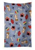 Dog House Collection Brittany Spaniel Kitchen Towel Velour Plush Front and Cotton Loop Back Machine Washable