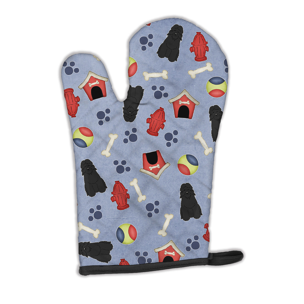 Dog House Collection Bouvier des Flandres Oven Mitt Heat Resistant Thick Oven Mitt for Hot Pans and Oven, Kitchen Mitt Protect Hands, Cooking Baking Glove
