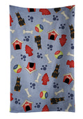 Dog House Collection Beauce Shepherd Dog Kitchen Towel Velour Plush Front and Cotton Loop Back Machine Washable