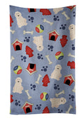 Dog House Collection Great Pyrenese Kitchen Towel Velour Plush Front and Cotton Loop Back Machine Washable