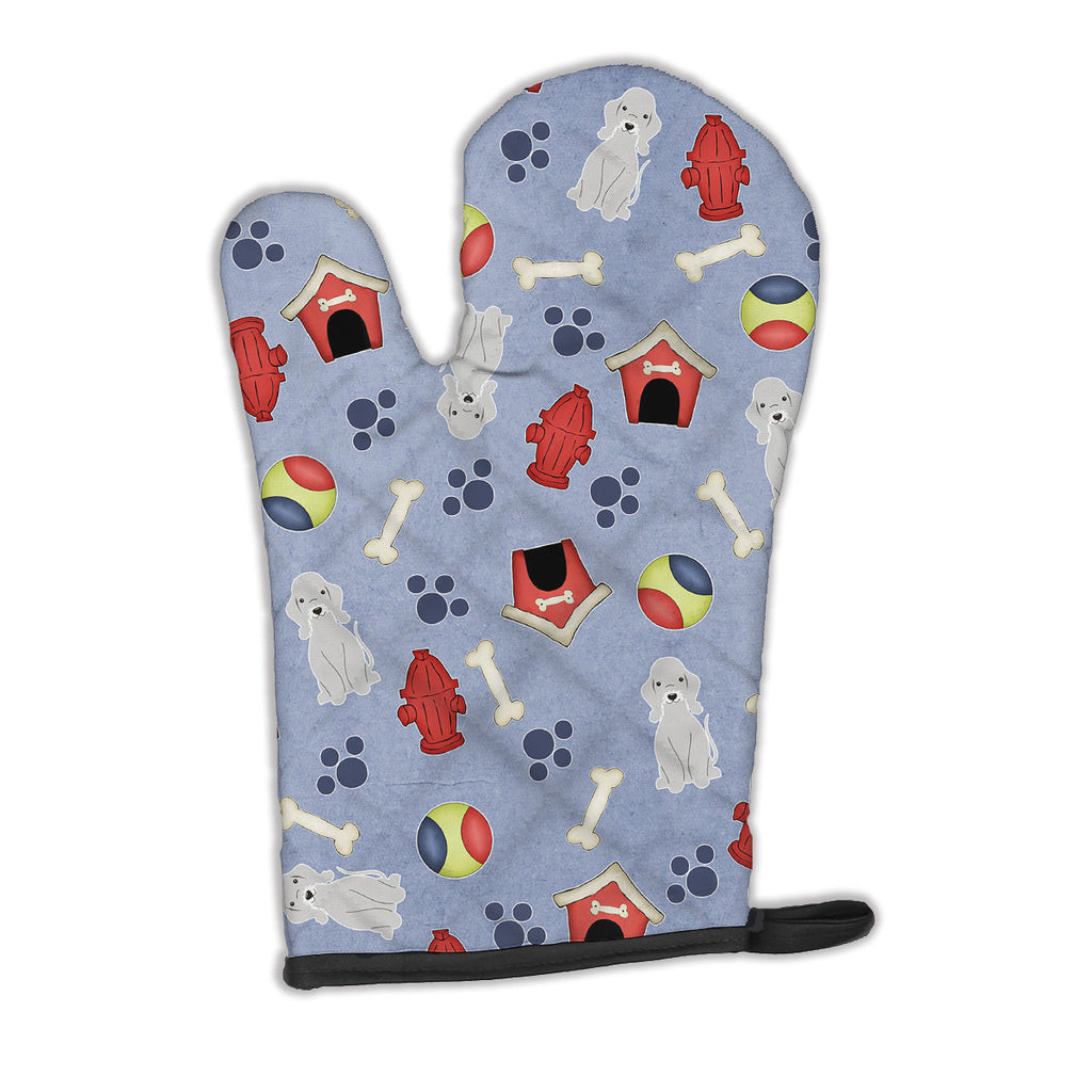 Dog House Collection Bedlington Terrier Blue Oven Mitt Heat Resistant Thick Oven Mitt for Hot Pans and Oven, Kitchen Mitt Protect Hands, Cooking Baking Glove
