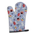 Dog House Collection Bedlington Terrier Blue Oven Mitt Heat Resistant Thick Oven Mitt for Hot Pans and Oven, Kitchen Mitt Protect Hands, Cooking Baking Glove