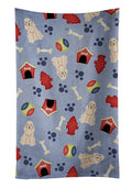 Dog House Collection Cocker Spaniel Buff Kitchen Towel Velour Plush Front and Cotton Loop Back Machine Washable