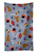Dog House Collection Cocker Spaniel Red Kitchen Towel Velour Plush Front and Cotton Loop Back Machine Washable