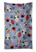 Dog House Collection Old English Sheepdog Kitchen Towel Velour Plush Front and Cotton Loop Back Machine Washable
