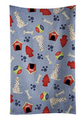 Dog House Collection Dalmatian Kitchen Towel Velour Plush Front and Cotton Loop Back Machine Washable