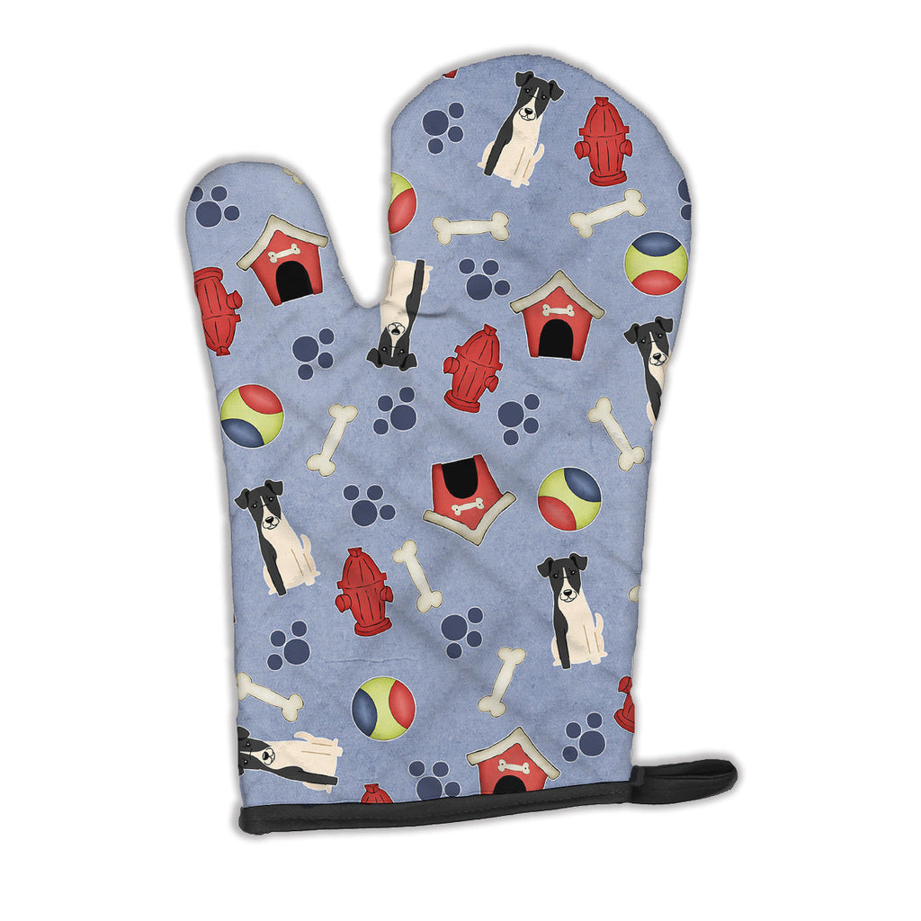 Dog House Collection Smooth Fox Terrier Oven Mitt Heat Resistant Thick Oven Mitt for Hot Pans and Oven, Kitchen Mitt Protect Hands, Cooking Baking Glove
