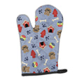 Dog House Collection Pekingese Tan Oven Mitt Heat Resistant Thick Oven Mitt for Hot Pans and Oven, Kitchen Mitt Protect Hands, Cooking Baking Glove