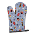 Dog House Collection English Toy Terrier Oven Mitt Heat Resistant Thick Oven Mitt for Hot Pans and Oven, Kitchen Mitt Protect Hands, Cooking Baking Glove