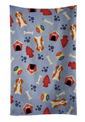 Dog House Collection English Foxhound Kitchen Towel Velour Plush Front and Cotton Loop Back Machine Washable