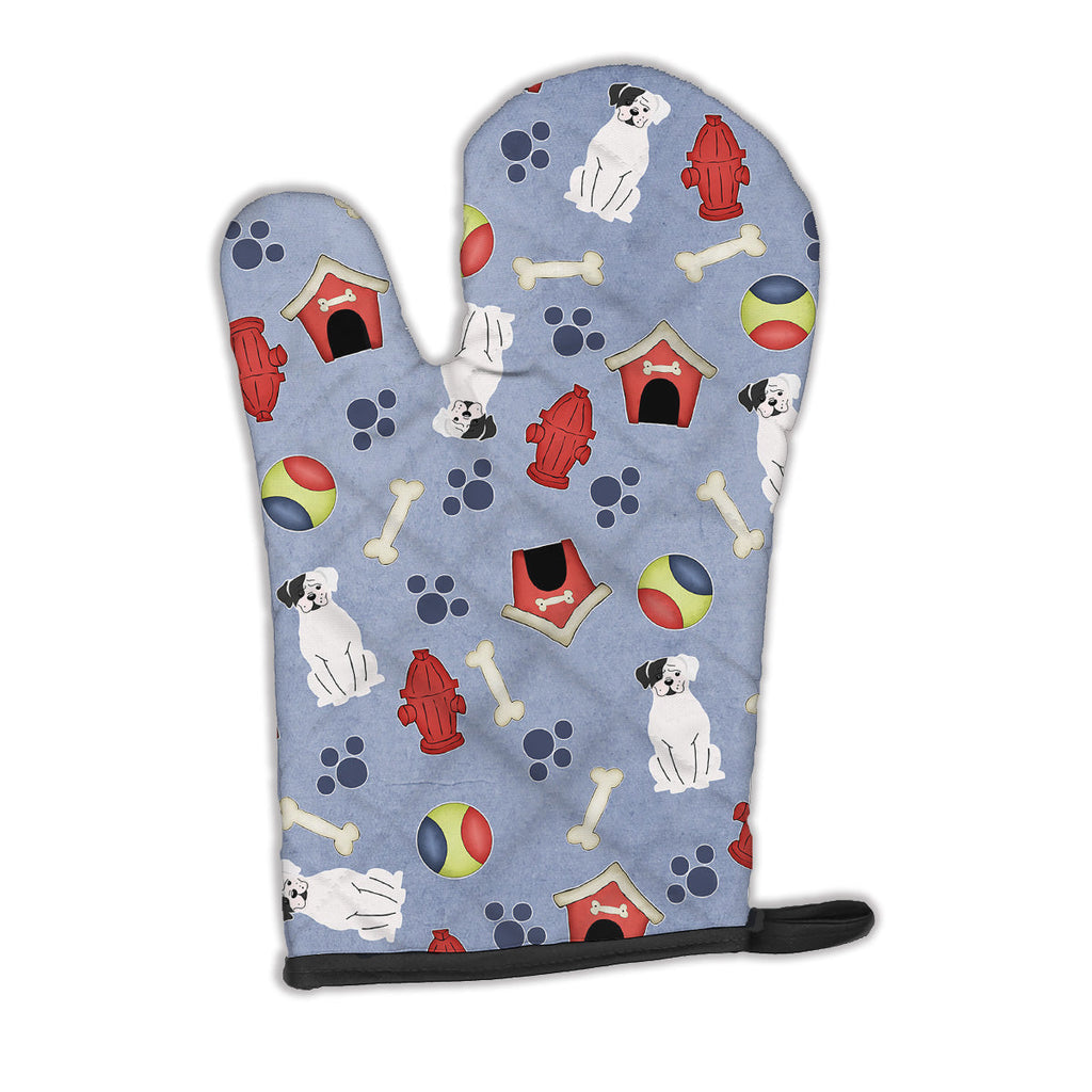 Dog House Collection White Boxer Cooper Oven Mitt Heat Resistant Thick Oven Mitt for Hot Pans and Oven, Kitchen Mitt Protect Hands, Cooking Baking Glove