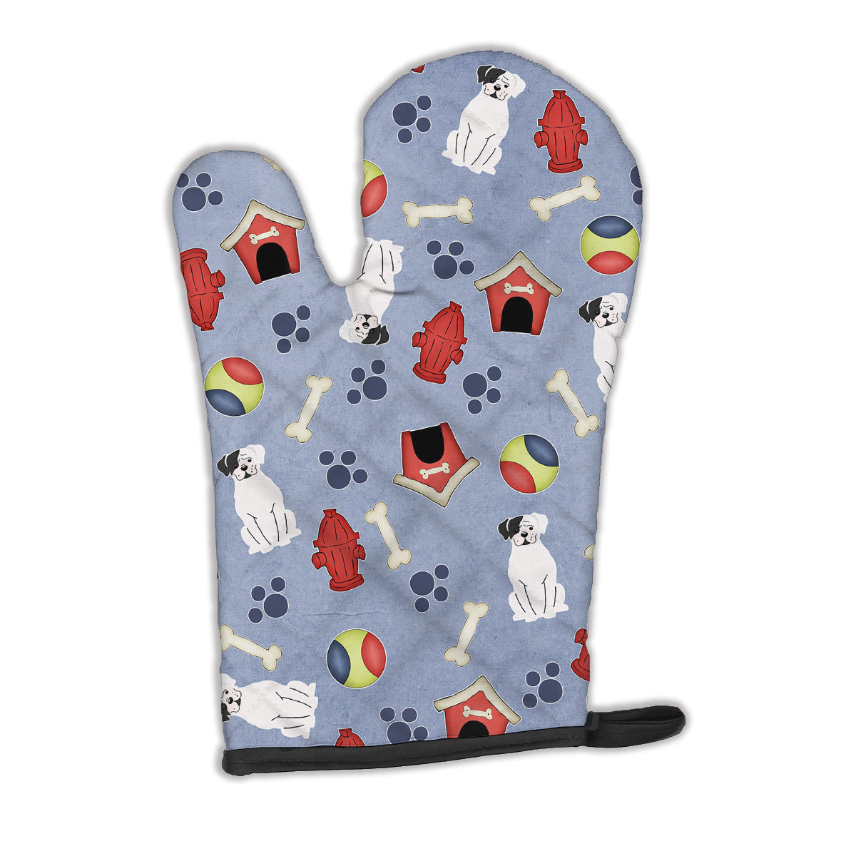Dog House Collection White Boxer Cooper Oven Mitt Heat Resistant Thick Oven Mitt for Hot Pans and Oven, Kitchen Mitt Protect Hands, Cooking Baking Glove
