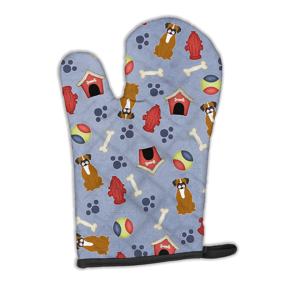 Dog House Collection Flashy Fawn Boxer Oven Mitt Heat Resistant Thick Oven Mitt for Hot Pans and Oven, Kitchen Mitt Protect Hands, Cooking Baking Glove