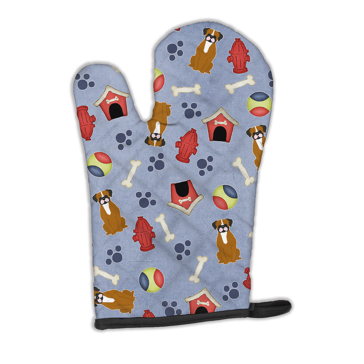 Dog House Collection Flashy Fawn Boxer Oven Mitt Heat Resistant Thick Oven Mitt for Hot Pans and Oven, Kitchen Mitt Protect Hands, Cooking Baking Glove