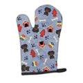 Dog House Collection Dachshund Black Tan Oven Mitt Heat Resistant Thick Oven Mitt for Hot Pans and Oven, Kitchen Mitt Protect Hands, Cooking Baking Glove