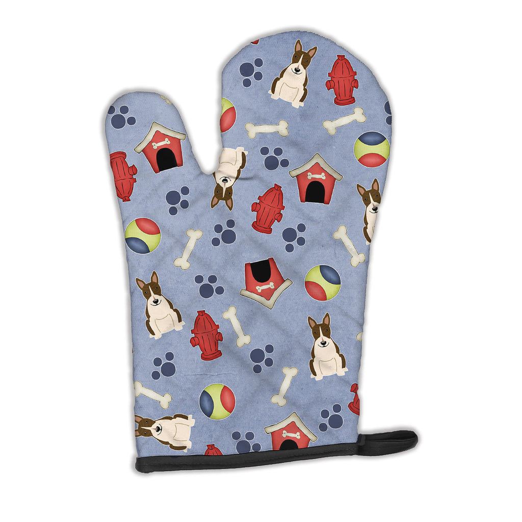 Dog House Collection Bull Terrier Dark Brindle Oven Mitt Heat Resistant Thick Oven Mitt for Hot Pans and Oven, Kitchen Mitt Protect Hands, Cooking Baking Glove