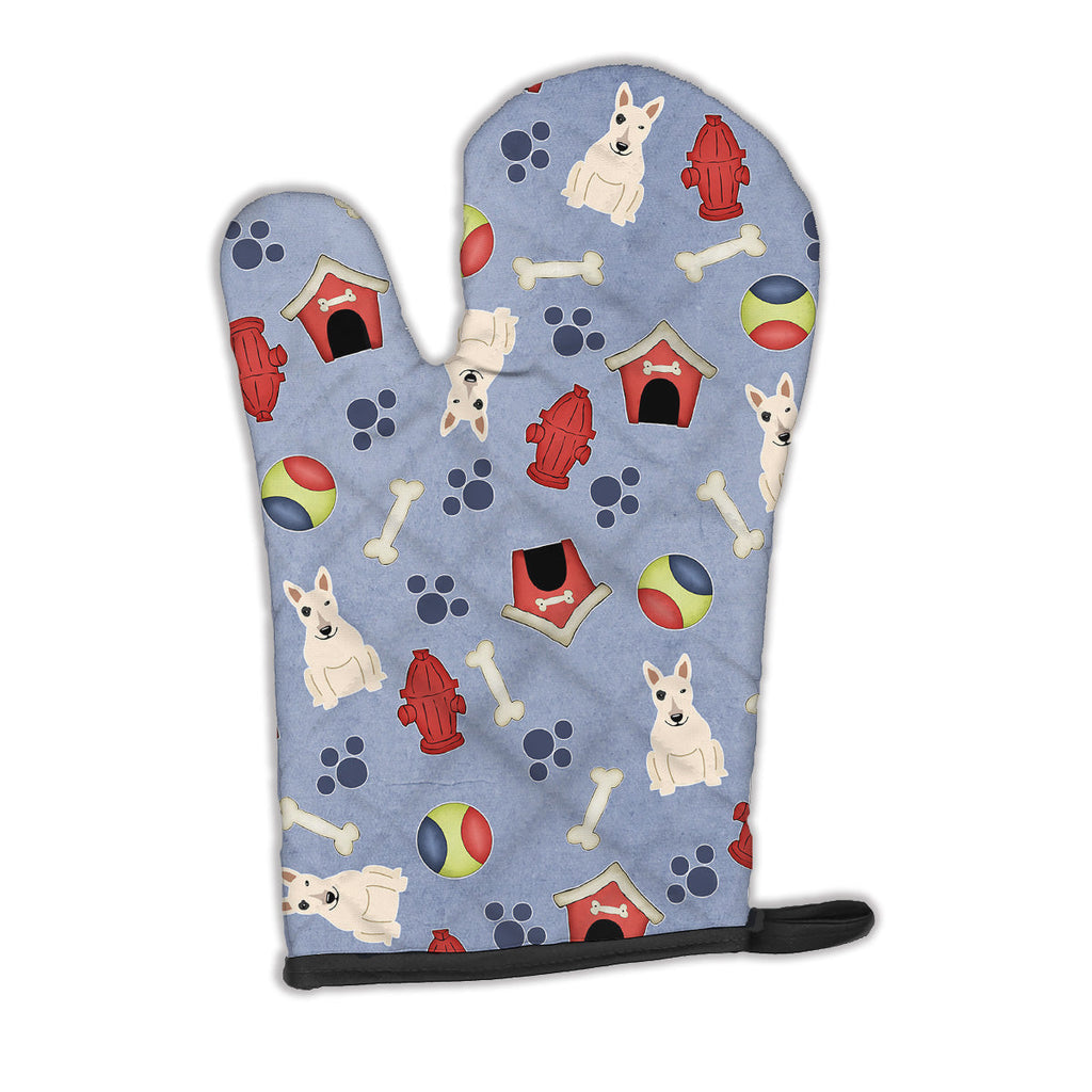 Dog House Collection Bull Terrier White Oven Mitt Heat Resistant Thick Oven Mitt for Hot Pans and Oven, Kitchen Mitt Protect Hands, Cooking Baking Glove