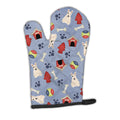 Dog House Collection Bull Terrier White Oven Mitt Heat Resistant Thick Oven Mitt for Hot Pans and Oven, Kitchen Mitt Protect Hands, Cooking Baking Glove