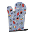 Dog House Collection Chow Chow Blue Oven Mitt Heat Resistant Thick Oven Mitt for Hot Pans and Oven, Kitchen Mitt Protect Hands, Cooking Baking Glove