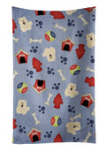 Dog House Collection Chow Chow White Kitchen Towel Velour Plush Front and Cotton Loop Back Machine Washable