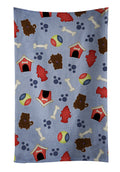 Dog House CollectionChow Chow Chocolate Kitchen Towel Velour Plush Front and Cotton Loop Back Machine Washable