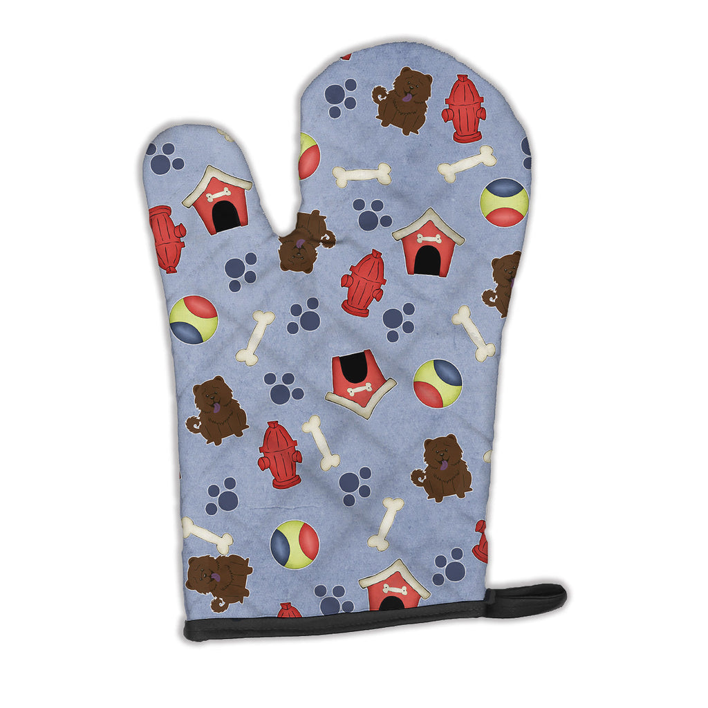 Dog House CollectionChow Chow Chocolate Oven Mitt Heat Resistant Thick Oven Mitt for Hot Pans and Oven, Kitchen Mitt Protect Hands, Cooking Baking Glove