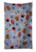 Dog House Collection Chow Chow Red Kitchen Towel Velour Plush Front and Cotton Loop Back Machine Washable