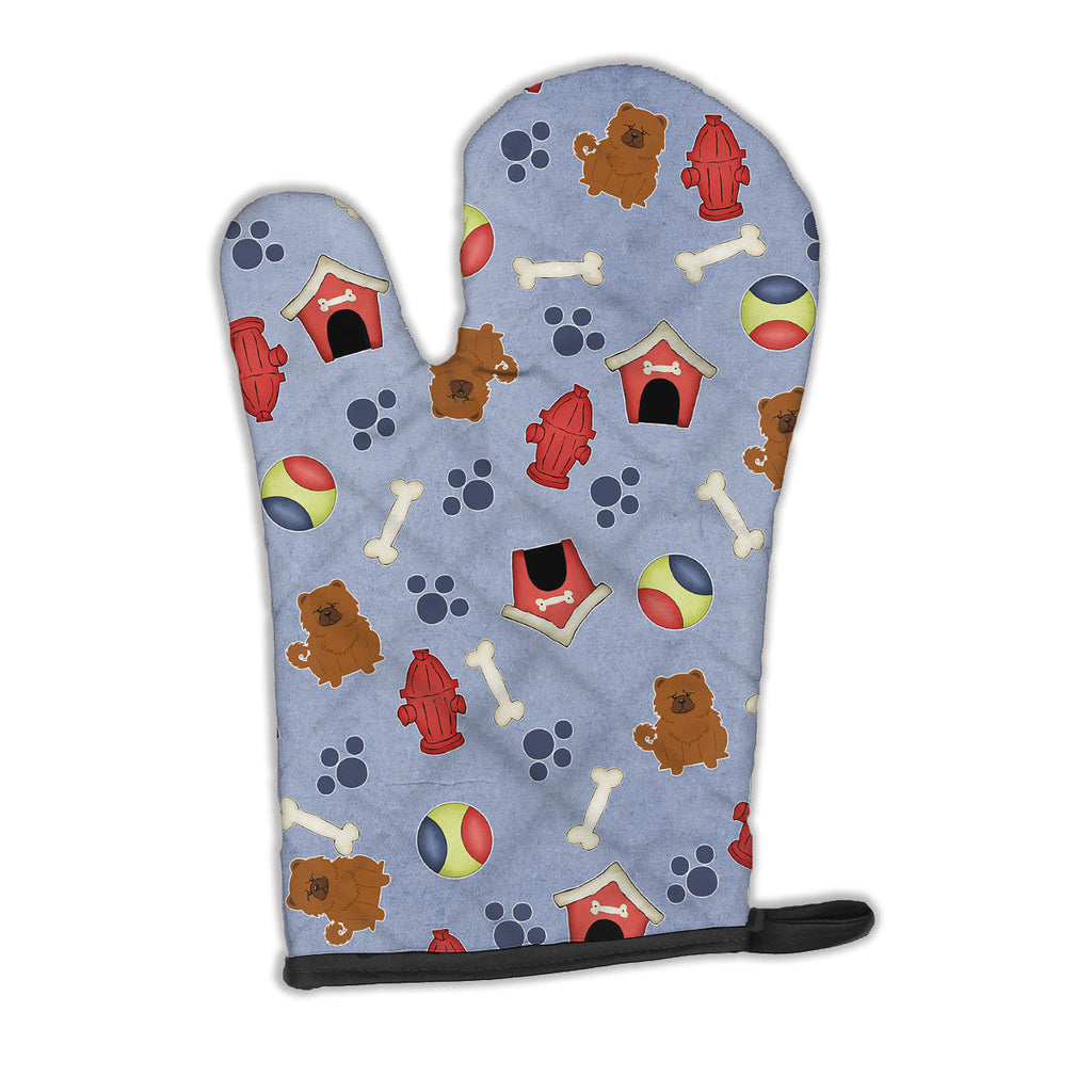 Dog House Collection Chow Chow Red Oven Mitt Heat Resistant Thick Oven Mitt for Hot Pans and Oven, Kitchen Mitt Protect Hands, Cooking Baking Glove