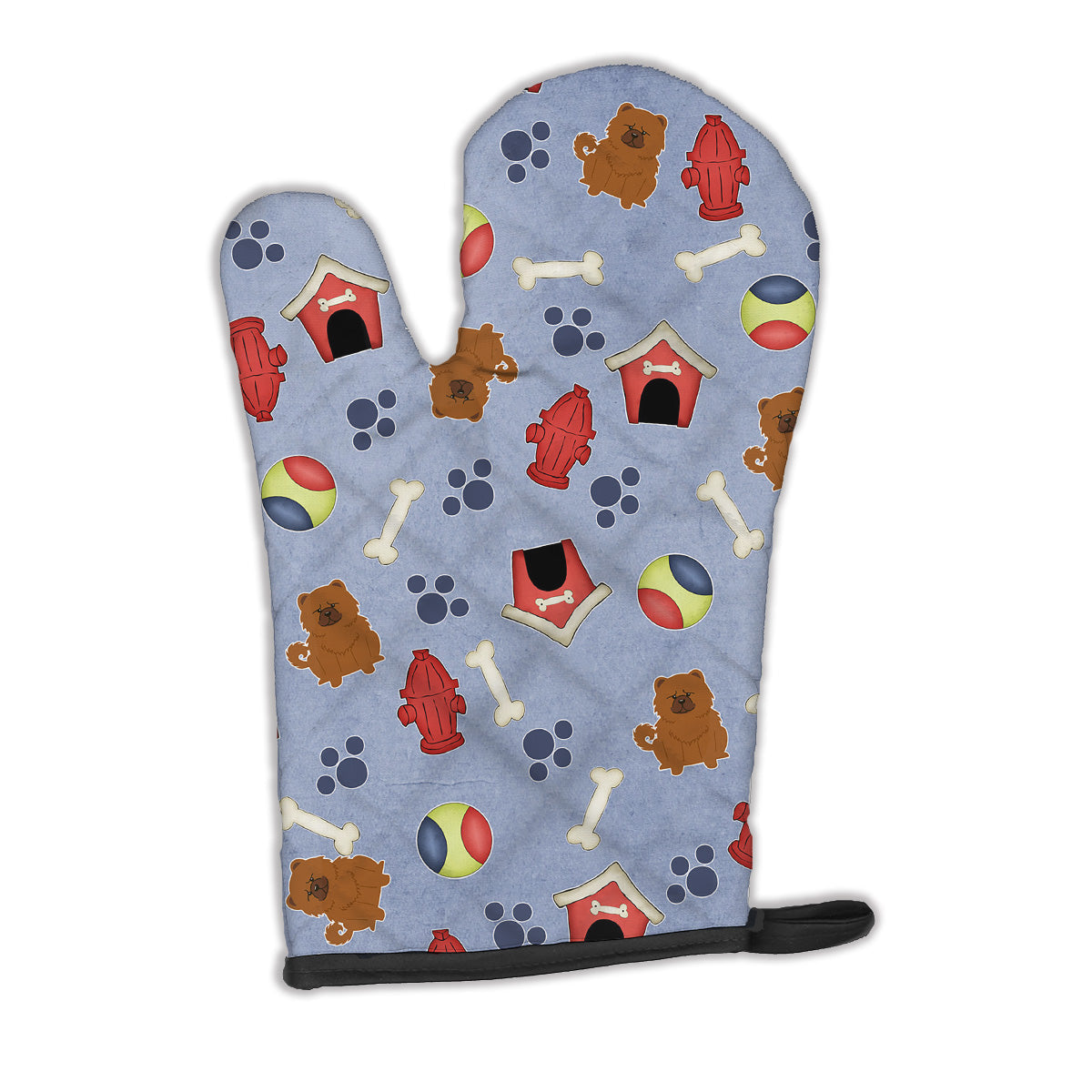 Dog House Collection Chow Chow Red Oven Mitt Heat Resistant Thick Oven Mitt for Hot Pans and Oven, Kitchen Mitt Protect Hands, Cooking Baking Glove