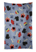 Dog House Collection Chow Chow Black Kitchen Towel Velour Plush Front and Cotton Loop Back Machine Washable