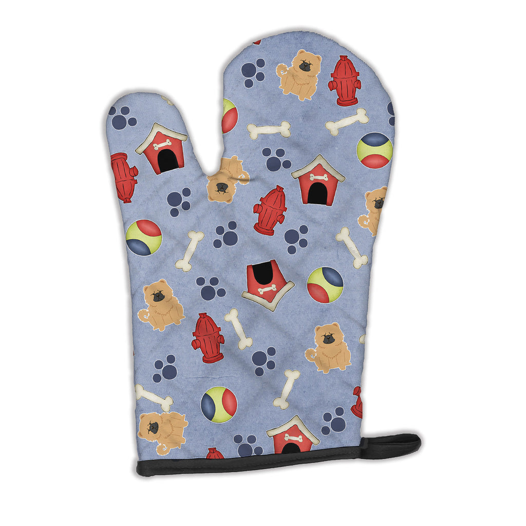 Dog House Collection Chow Chow Cream Oven Mitt Heat Resistant Thick Oven Mitt for Hot Pans and Oven, Kitchen Mitt Protect Hands, Cooking Baking Glove
