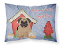 Dog House Collection Pug Brown Standard Pillowcase Lightweight Super Soft Easy Care Decorative Artwork Pillowcase, Standard