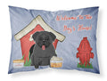 Dog House Collection Pug Black Standard Pillowcase Lightweight Super Soft Easy Care Decorative Artwork Pillowcase, Standard
