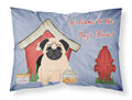 Dog House Collection Pug Fawn Standard Pillowcase Lightweight Super Soft Easy Care Decorative Artwork Pillowcase, Standard