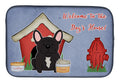 Dog House Collection French Bulldog Brindle Dish Drying Mat Absorbent Dish Drying Mat Pad for Kitchen Counter Dish Drainer Mat for Countertop, 14 x 21", Multicolor