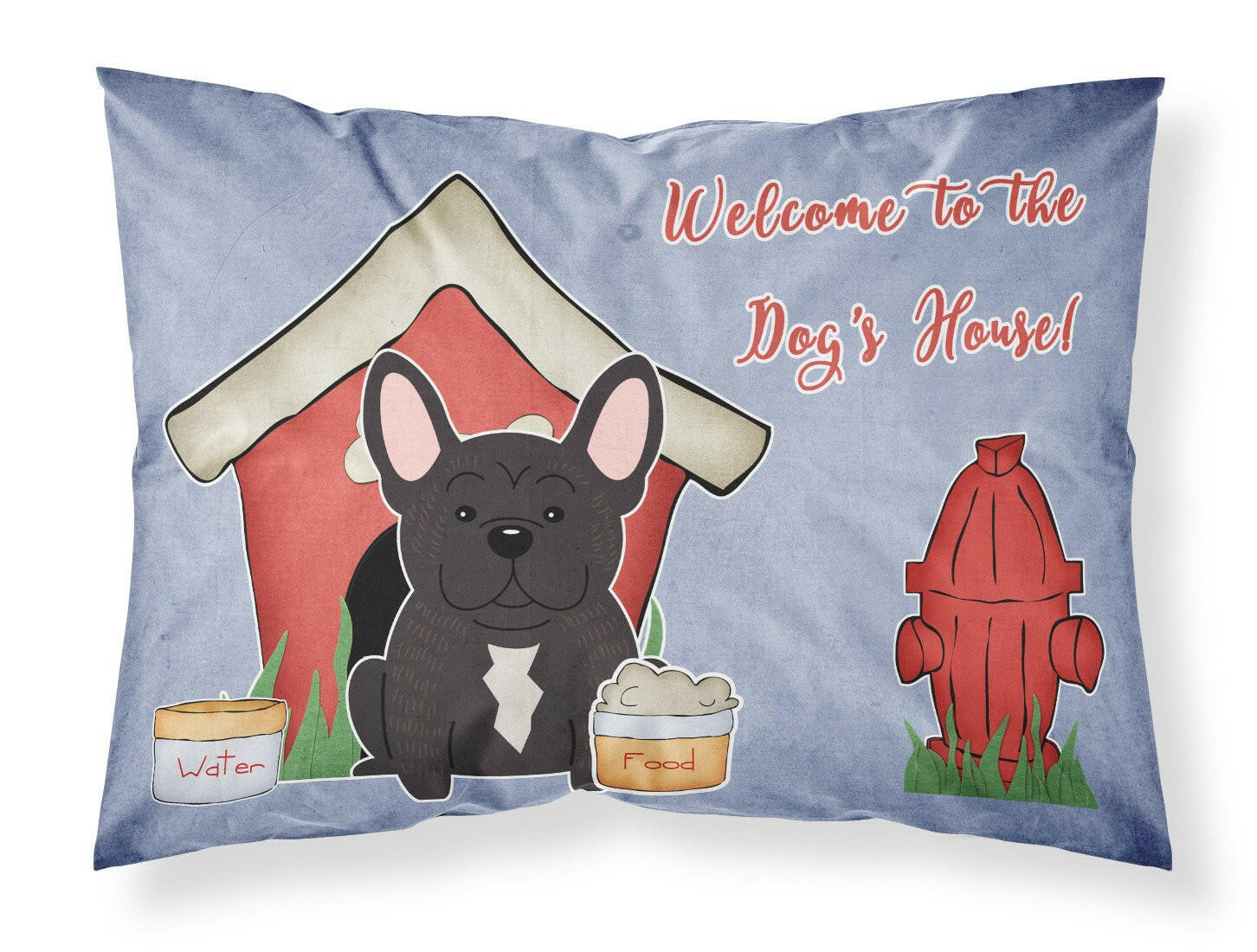 Dog House Collection French Bulldog Brindle Standard Pillowcase Lightweight Super Soft Easy Care Decorative Artwork Pillowcase, Standard