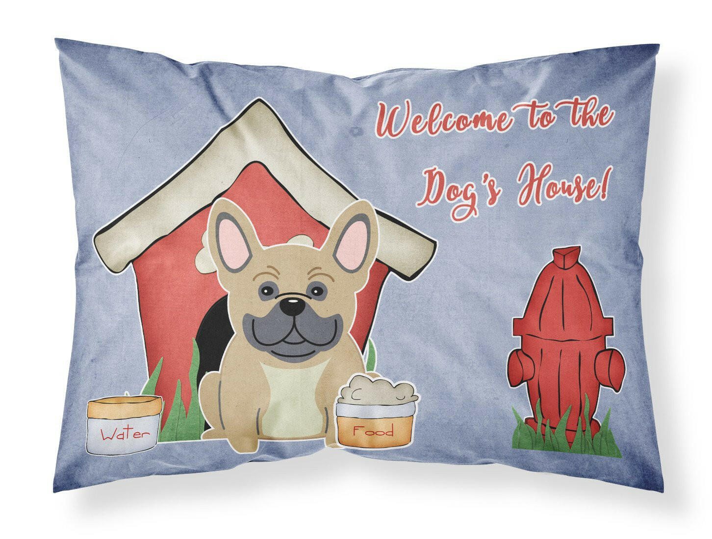 Dog House Collection French Bulldog Cream Standard Pillowcase Lightweight Super Soft Easy Care Decorative Artwork Pillowcase, Standard