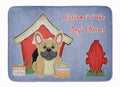 Dog House Collection French Bulldog Cream Memory Foam Kitchen Mat Machine Washable Anti-Fatigue Cushion Comfort Bath or Kitchen Rug
